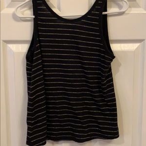 Old Navy black striped tank top